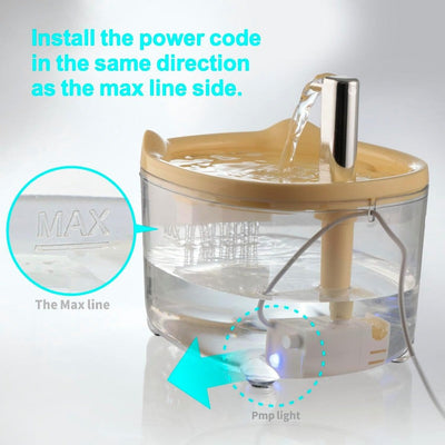 Triple-Filter Pet Water Fountain
